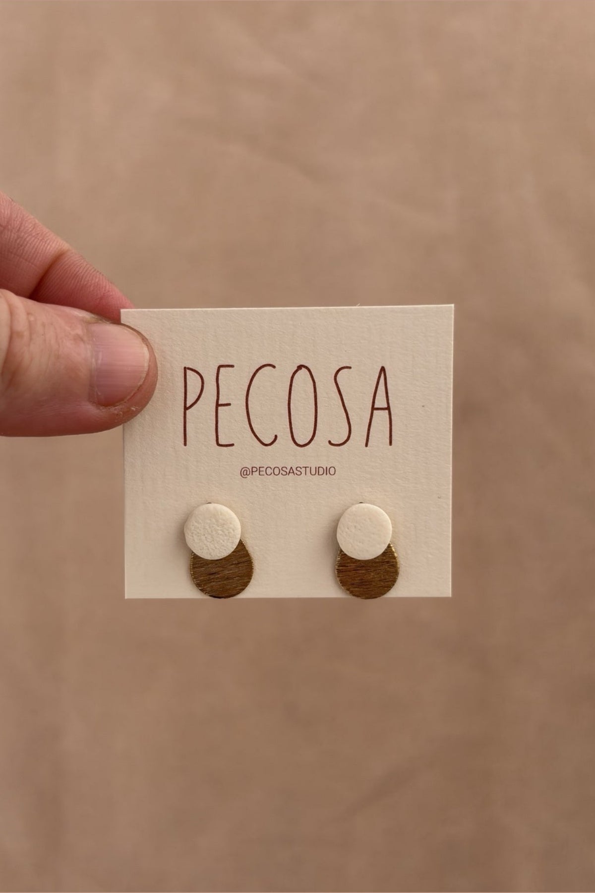Pendientes LUNA, capsula MARFIL