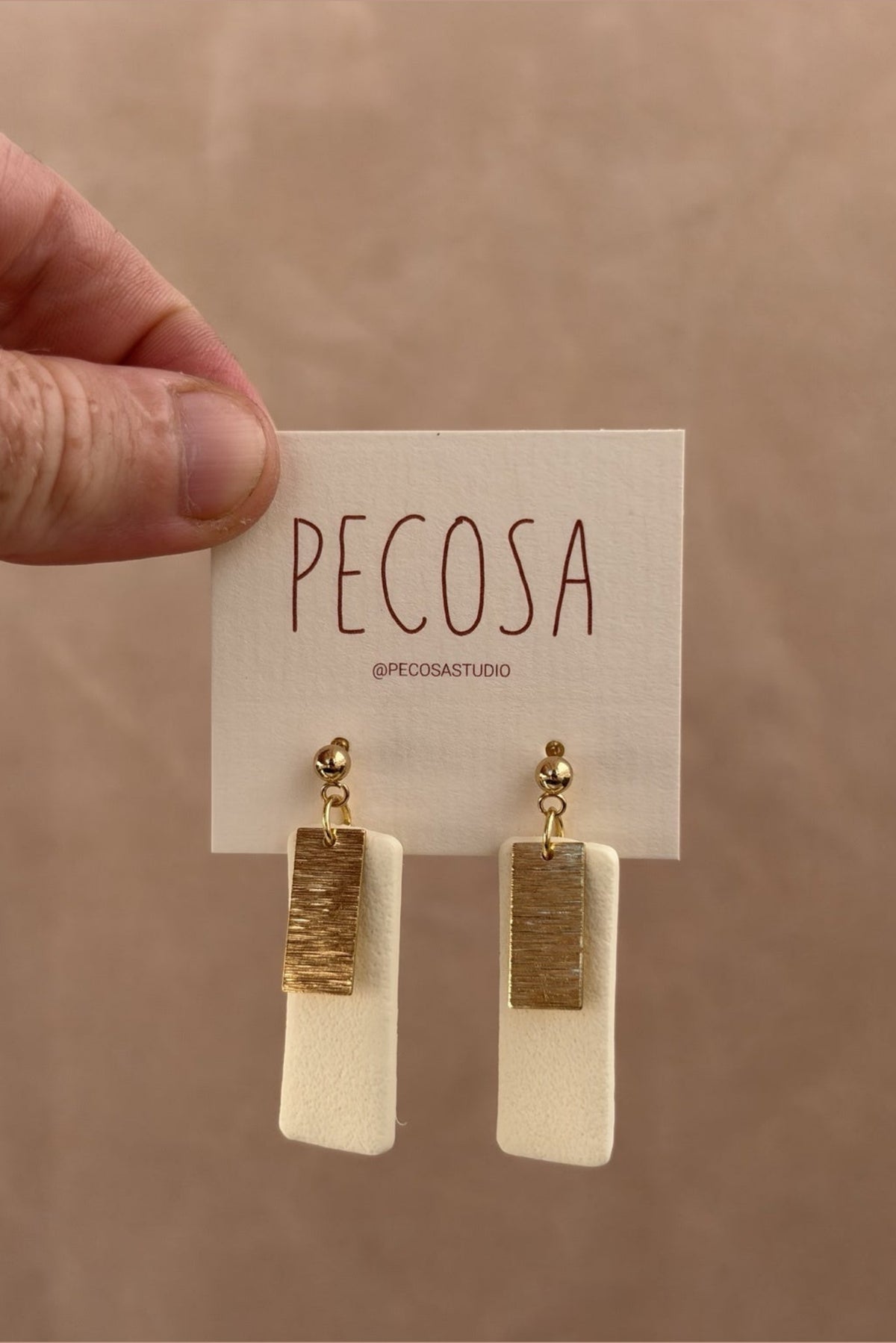 Pendientes AURI, capsula MARFIL